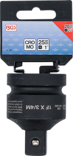 Adaptador para chave de caixa de impacto | Quadrado interno 25 mm (1") - Quadrado externo 20 mm (3/4")