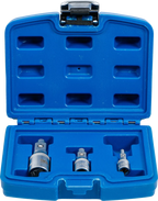 Conjunto de extensões com suporte magnético | 6,3 mm (1/4") / 10 mm (3/8") / 12,5 mm (1/2") | 3 peças