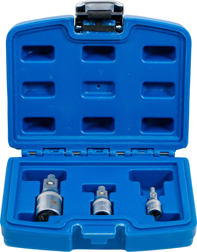 Conjunto de extensões com suporte magnético | 6,3 mm (1/4") / 10 mm (3/8") / 12,5 mm (1/2") | 3 peças