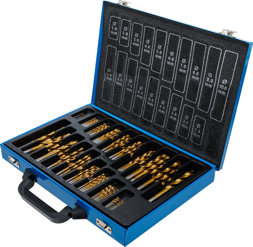 Conjunto de brocas helicoidais | HSS | de nitrato de titânio | 1 - 10 mm | 170 peças