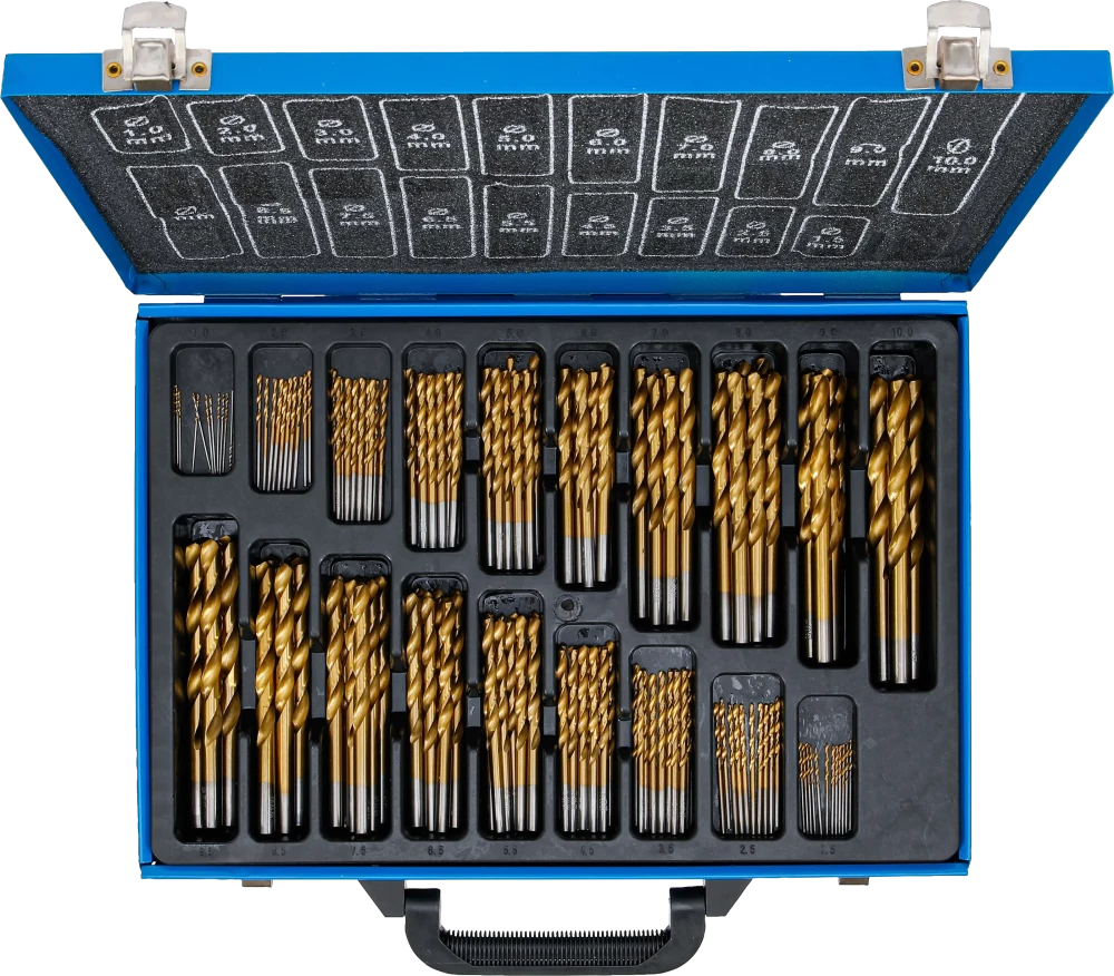 Conjunto de brocas helicoidais | HSS | de nitrato de titânio | 1 - 10 mm | 170 peças