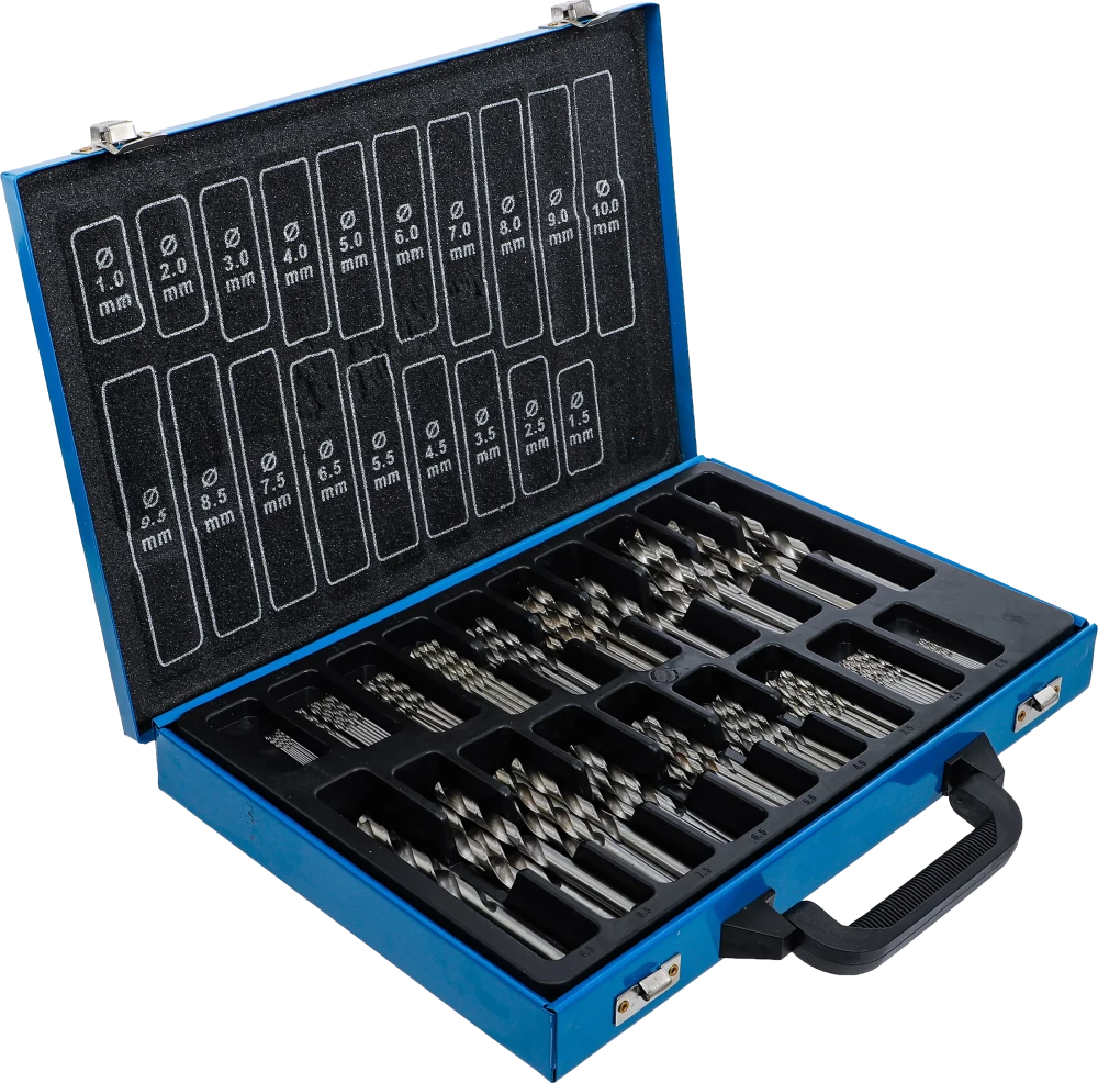 Conjunto de brocas helicoidais | HSS | 1 - 10 mm | 170 peças