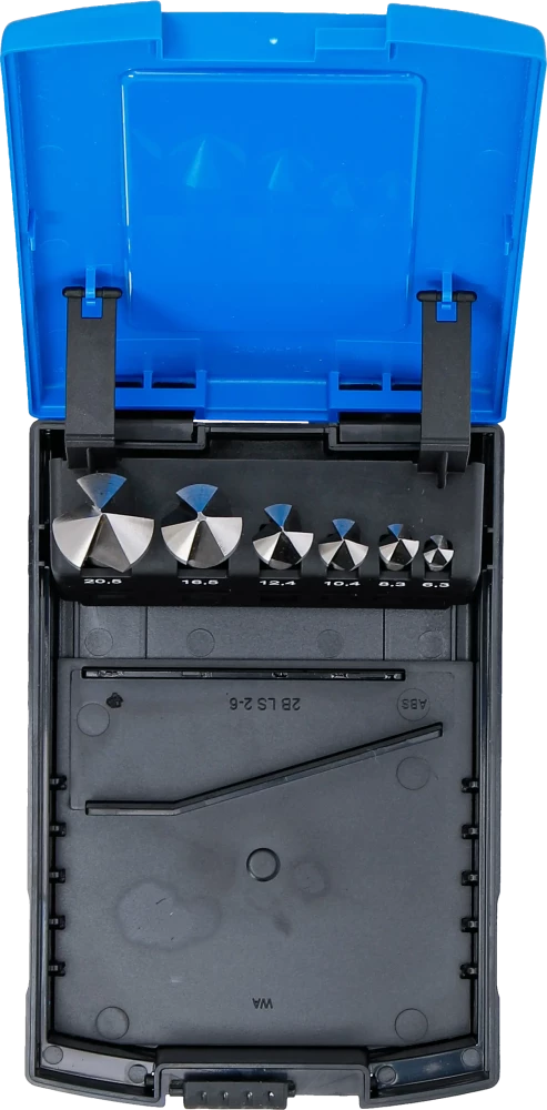 Conjunto de escareadores cónicos | HSS | DIN 335 forma C | 6 peças