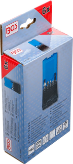 Conjunto de escareadores cónicos | HSS | DIN 335 forma C | 6 peças