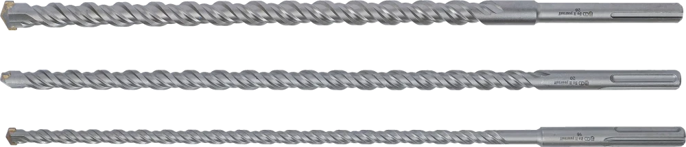 Conjunto de brocas de furação de parede | Eixo SDS MAX | 16 / 20 / 26 mm | 3 peças