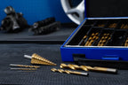 Conjunto de brocas escalonadas e helicoidais | HSS | de nitrato de titânio | 1 - 10 mm | 119 peças