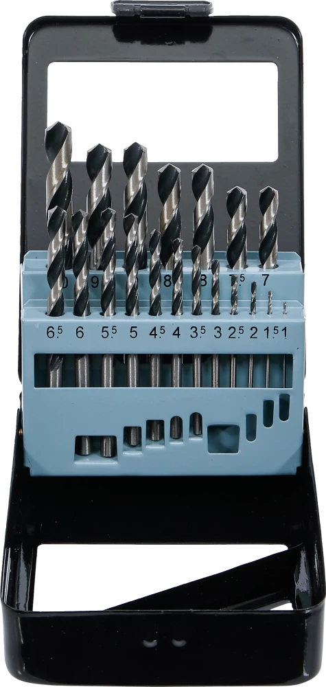 Conjunto de brocas helicoidais de HSS | 1 - 10 mm | 19 peças