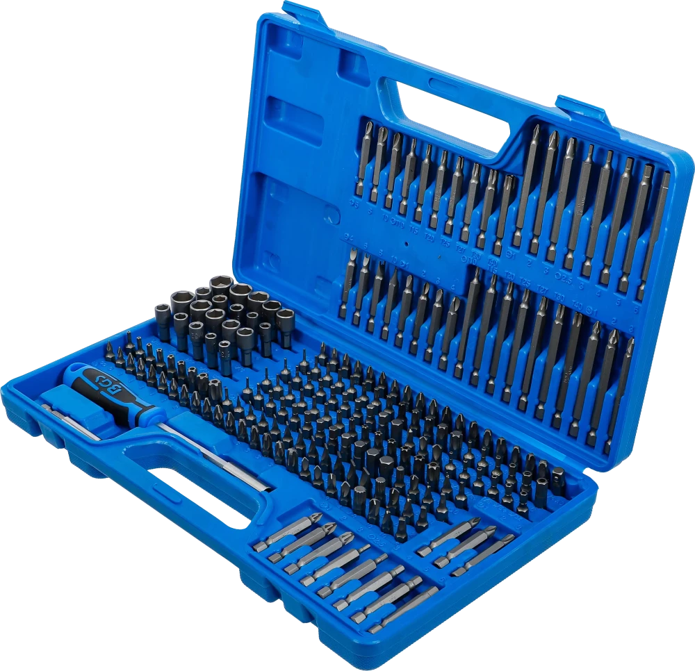 Conjunto de pontas universais/de segurança | Entrada de sextavado externo 6,3 mm (1/4") | 208 peças
