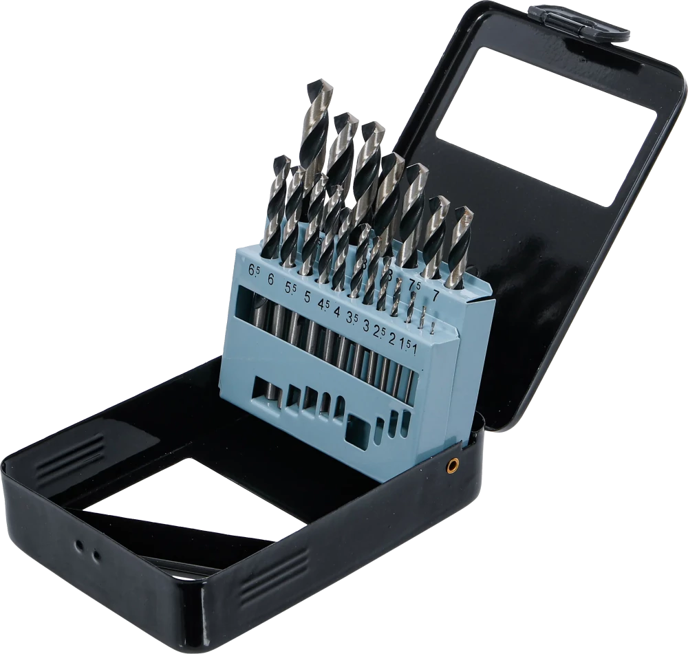 Conjunto de brocas helicoidais de HSS | 1 - 10 mm | 19 peças