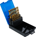 Conjunto de brocas helicoidais | HSS | de nitrato de titânio | 1 - 10 mm | 19 peças