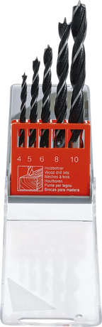 Conjunto de brocas para madeira | 4 - 10 mm | 5 peças