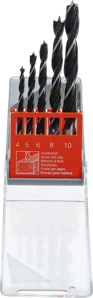 Conjunto de brocas para madeira | 4 - 10 mm | 5 peças