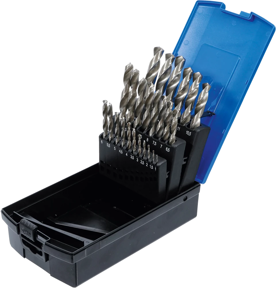 Conjunto de brocas helicoidais | HSS | 1 - 13 mm | 25 peças