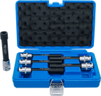 Conjunto de encaixes para chave de caixa perfil em E, extra compridos | Entrada de quadrado interno de 12,5 mm (1/2") | E10 - E20 | 6 peças