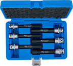 Conjunto de encaixes para chave de caixa perfil em E, extra compridos | Entrada de quadrado interno de 12,5 mm (1/2") | E10 - E20 | 6 peças