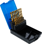 Conjunto de brocas helicoidais | HSS-G | de nitrato de titânio | 1 - 10 mm | 19 peças