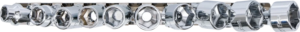 Conjunto de encaixes para junta de cardã sextavados | Entrada de quadrado interno de 10 mm (3/8") | 10 - 19 mm | 10 peças