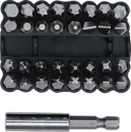 Conjunto de pontas para parafusos de fixação | Entrada de sextavado externo 6,3 mm (1/4") | 33 peças