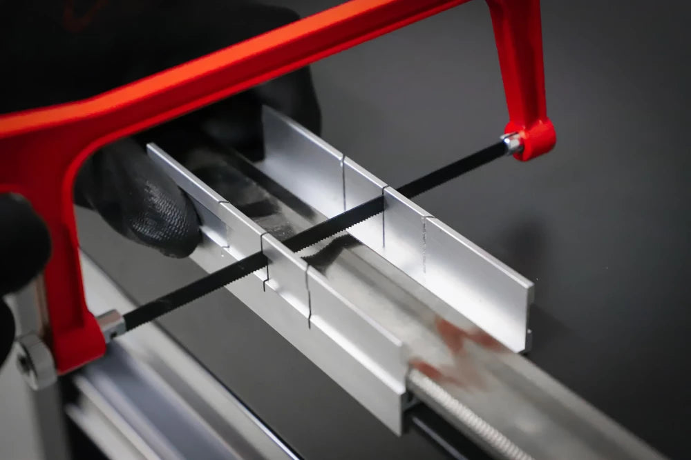 Arco de serra de alumínio | incl. caixa de esquadria e lâmina de serra | 150 mm