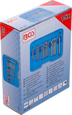 Conjunto de brocas de rebites cegos | HSS | 2,4 - 6,4 mm | 15 peças