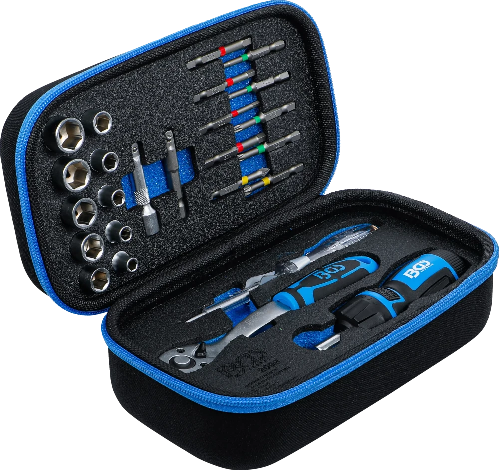 Conjunto de Chaves de Caixa Pro Torque 1/4" | 26 Peças | Bolso com Fecho