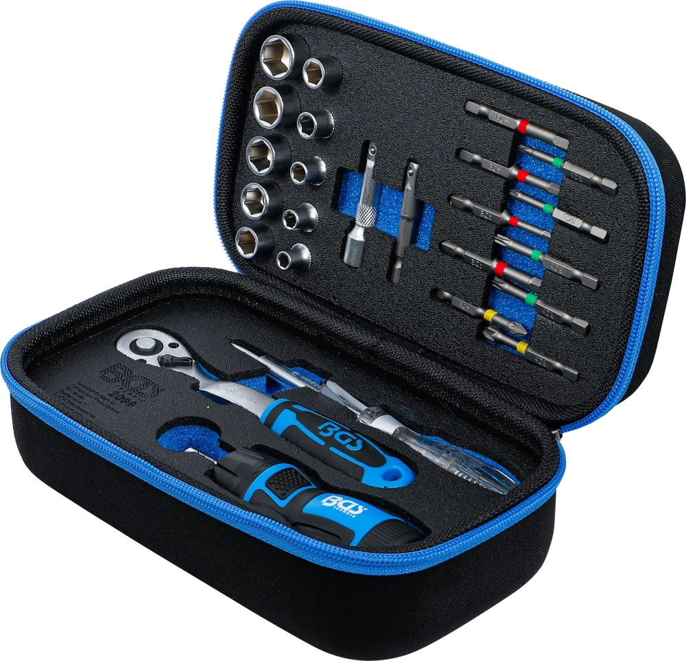 Conjunto de Chaves de Caixa Pro Torque 1/4" | 26 Peças | Bolso com Fecho