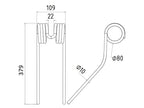 Mola - Esq./Dt. - Comp:380mm, Larg:105mm, Ø10mm - para Deutz-Fahr, Vicon Aplicavel em: 16607564 (S.21307)