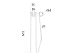 Mola Comp:580mm, Larg:88mm, Ø9mm - para Deutz-Fahr, Vicon Aplicavel em: 16606394 (S.21308)