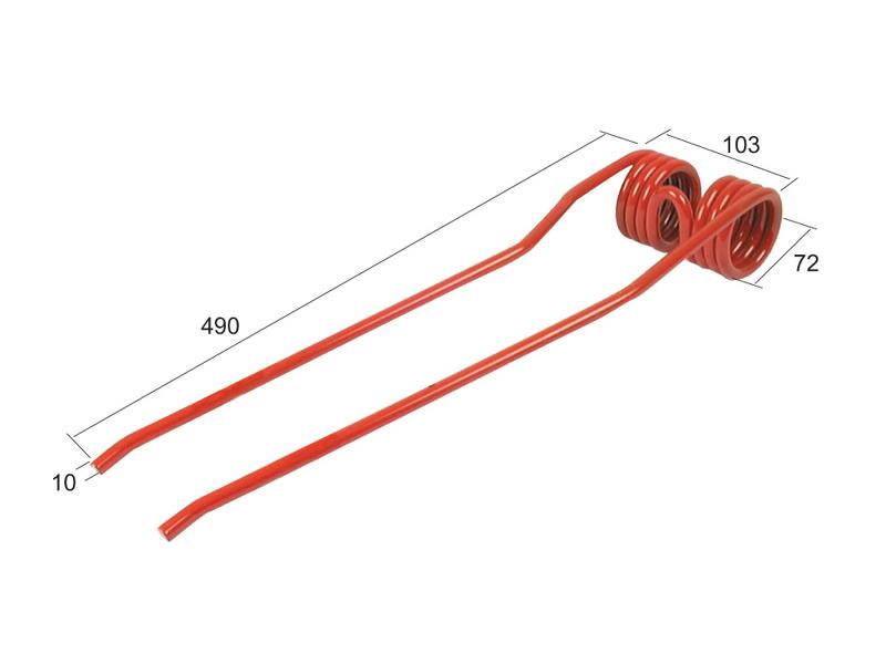 Mola Comp:490mm, Larg:103mm, Ø10mm - para JF, Stoll Aplicavel em: 14330308 (S.21310)