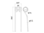 Mola Comp:390mm, Larg:102mm, Ø9.4mm - para Agram, Gallingnani Aplicavel em: 821039 (S.21314)