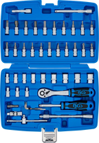 Conjunto de Chaves de Caixa 1/4" em Polegadas | 46 Peças
