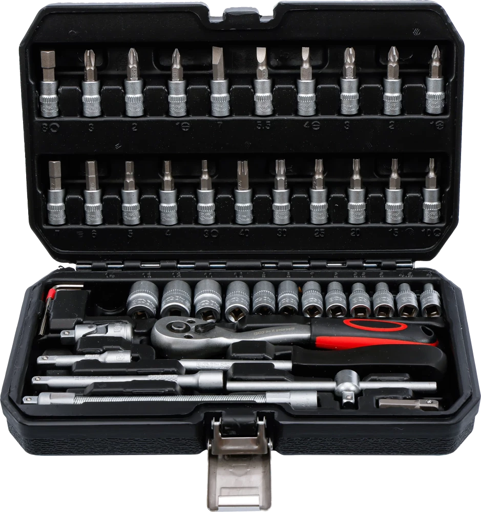 Conjunto de Chaves de Caixa 1/4" | 46 Peças