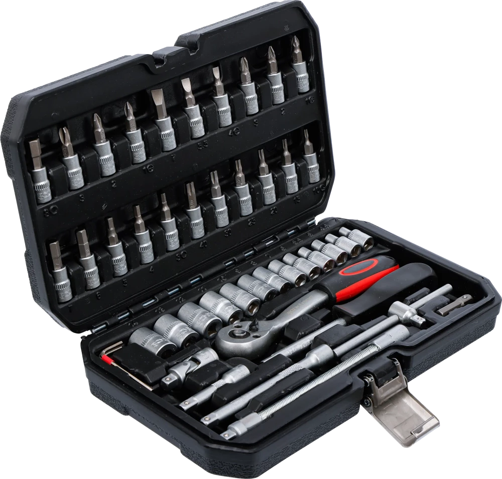 Conjunto de Chaves de Caixa 1/4" | 46 Peças