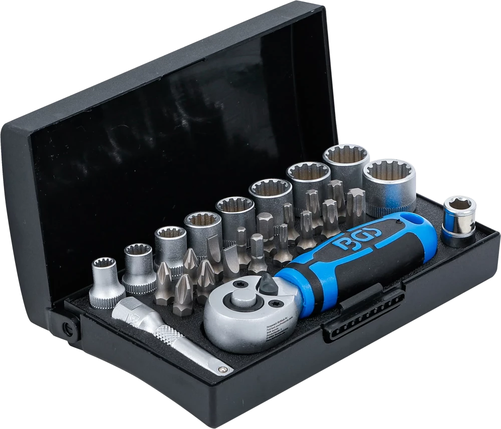 Conjunto de Chaves de Caixa Gear Lock 1/4" | 28 Peças