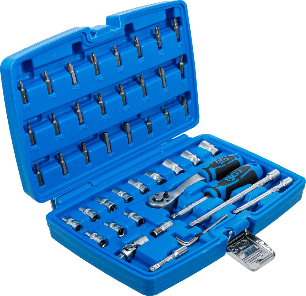 Conjunto de Chaves de Caixa 1/4" Super Lock | 46 Peças