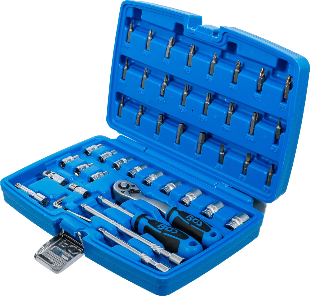 Conjunto de Chaves de Caixa 1/4" Super Lock | 46 Peças