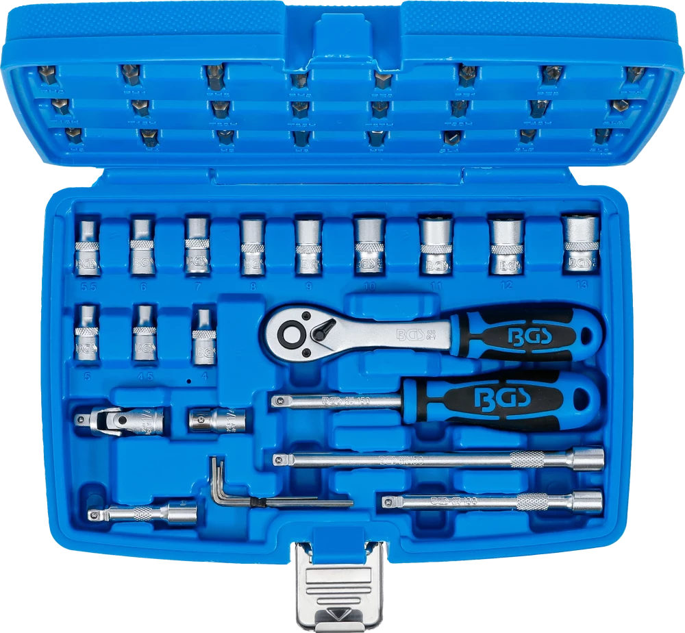 Conjunto de Chaves de Caixa 1/4" Super Lock | 46 Peças