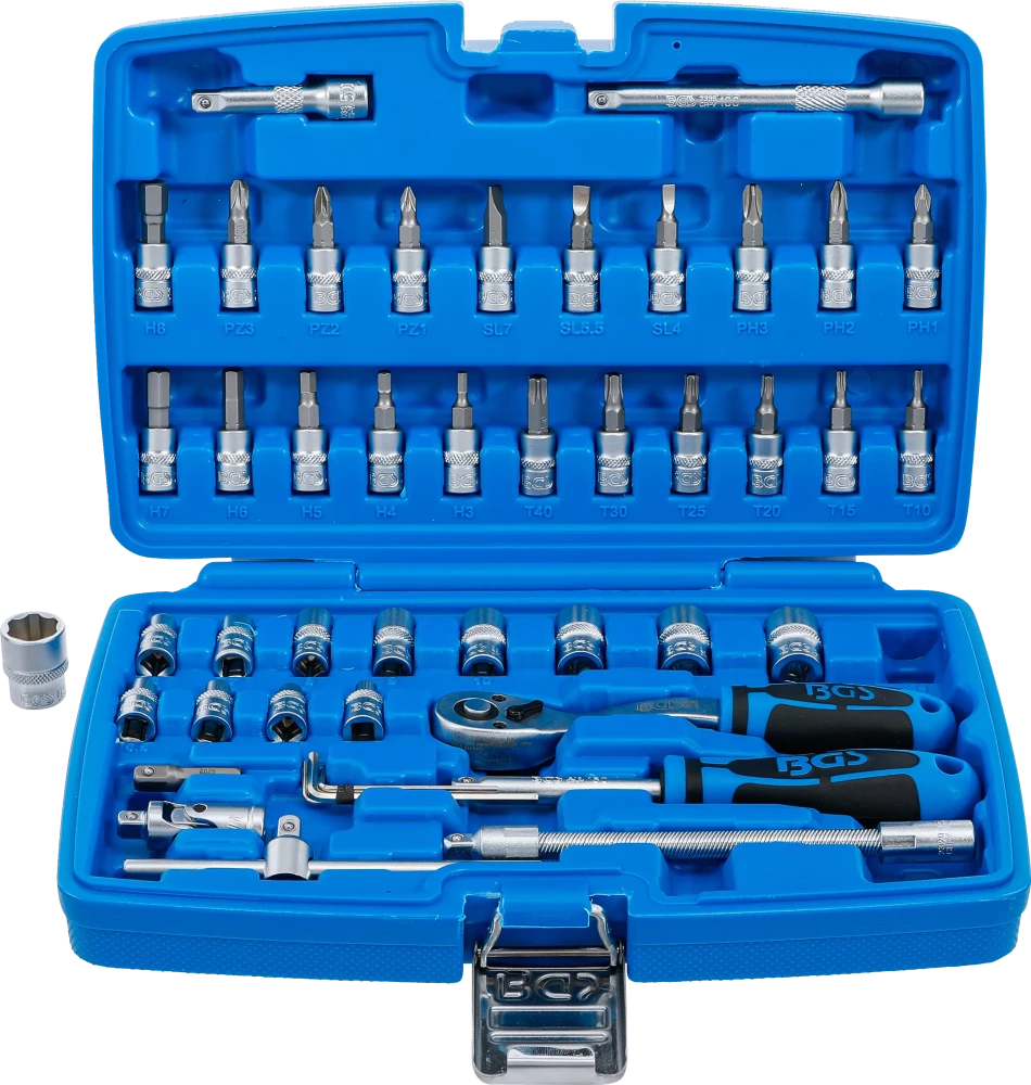 Conjunto de Chaves de Caixa 1/4" Super Lock | 46 Peças