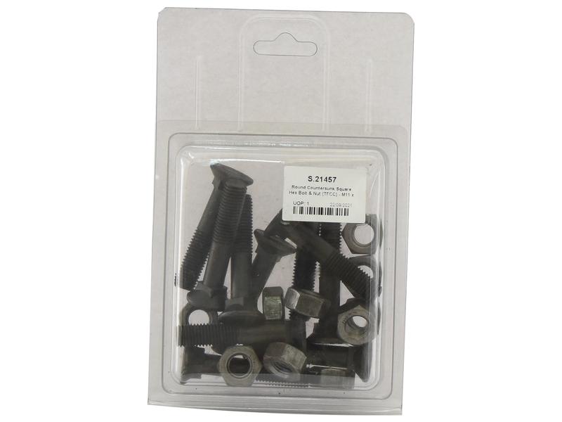 Parafuso c/porca - M11 x 60mm, Resistência à tração 8.8 (10 un. Agripak) (S.21457)