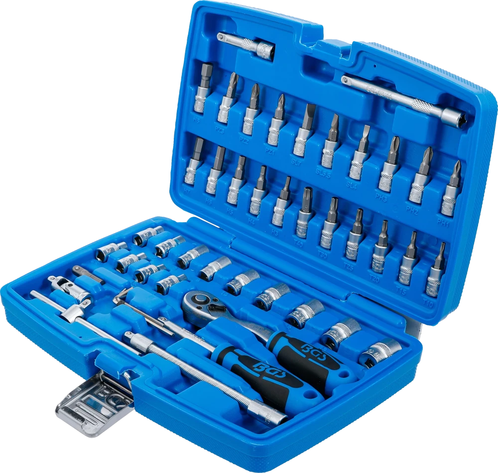 Conjunto de Chaves de Caixa 1/4" Super Lock | 46 Peças
