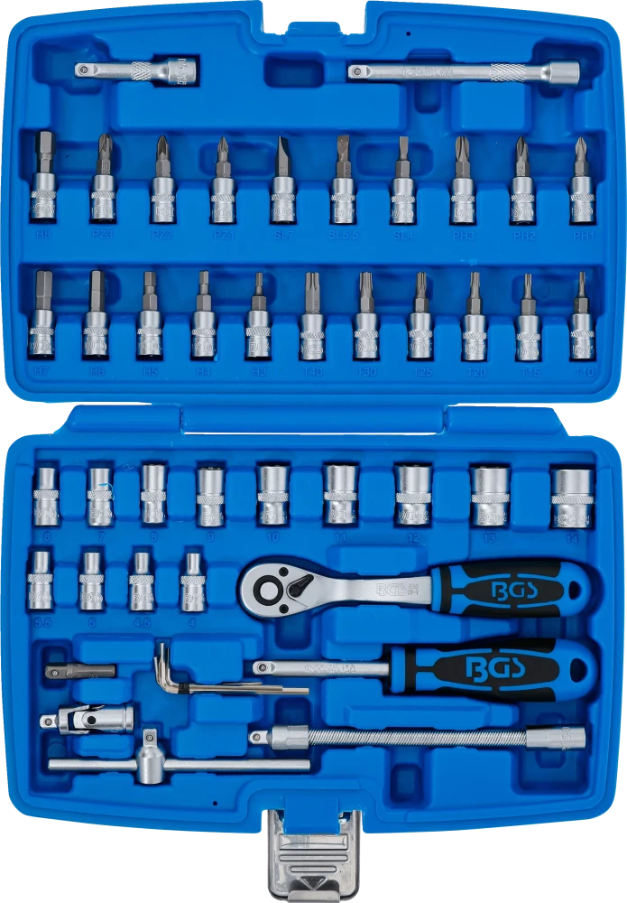 Conjunto de Chaves de Caixa 1/4" Super Lock | 46 Peças