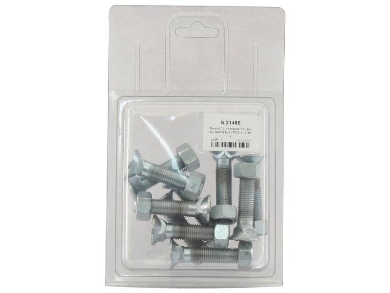 Parafuso c/porca - 7/16'' x 2'' Resistência à tração 8.8 (10 un. Agripak) (S.21468)