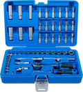 Conjunto de Chaves de Caixa 1/4" Sextavado + Perfil E | 53 Peças