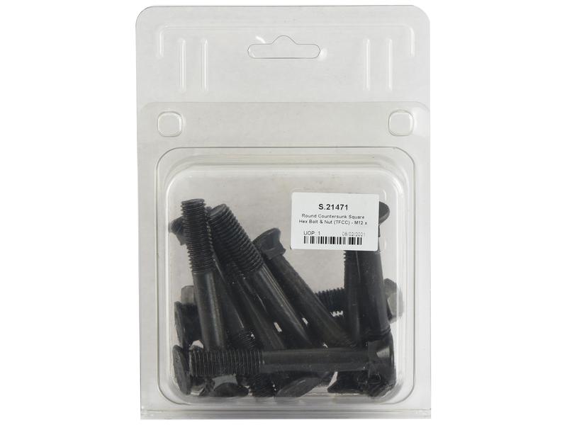 Parafuso c/porca - M12 x 90mm, Resistência à tração 8.8 (10 un. Agripak) (S.21471)