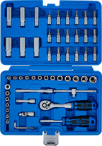 Conjunto de Chaves de Caixa 1/4" Sextavado + Perfil E | 53 Peças