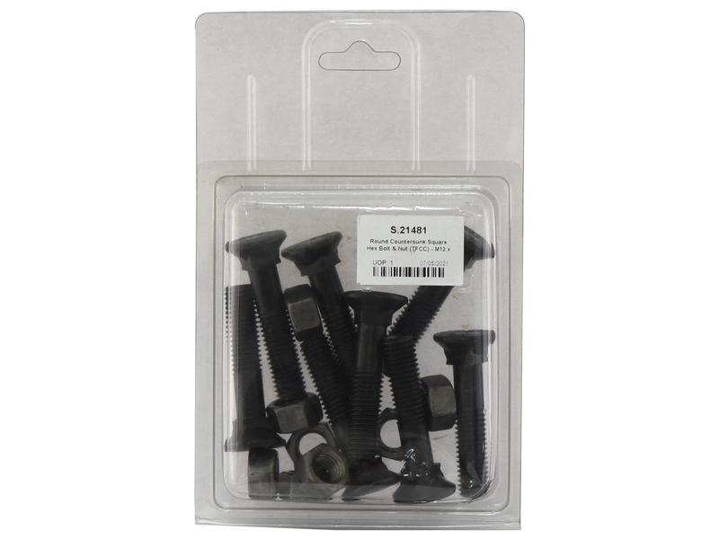 Parafuso c/porca - M12 x 60mm, Resistência à tração 12.9 (8 un. Agripak) (S.21481)