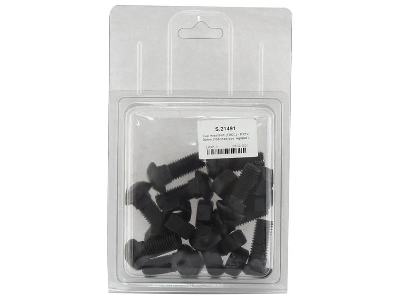 Parafuso e porca quadrada hexagonal de cabeça cónica -M12x30mm (10 un. Agripak) (S.21491)