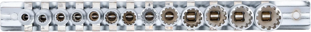 Conjunto de encaixes para chave de caixa Gear Lock | Entrada de quadrado interno de 6,3 mm (1/4") | 13 peças