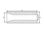 Casquilho bico do carregador frontal - Ø45 x 110mm (Cone especial - Tipo Faucheux) (S.21525)