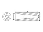 Casquilho bico do carregador frontal - Ø44 x 120mm (Cone 1) (S.21527)
